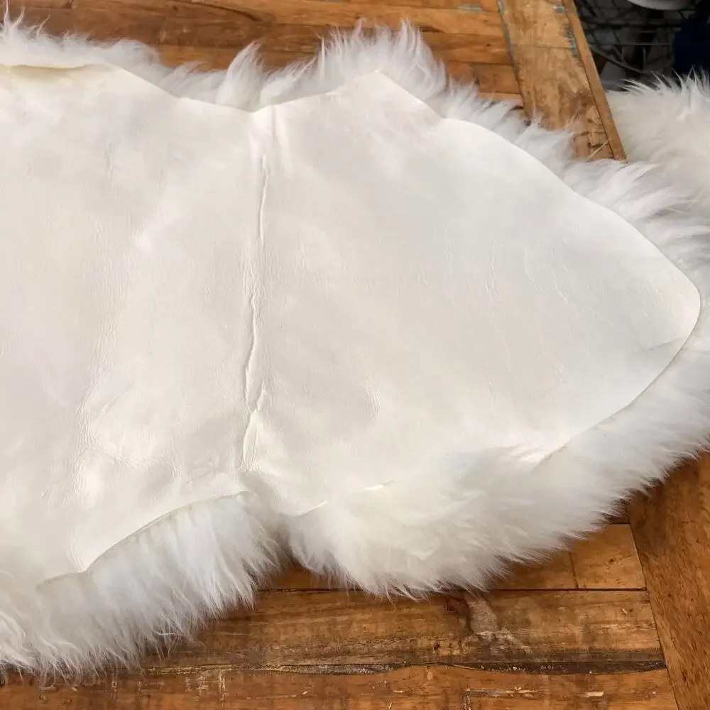 Ikea Genuine Sheepskin Throw Rug White 16